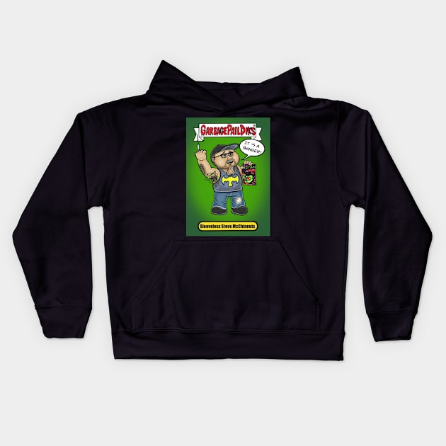 Sleeveless Stevie Mc Chinnuts Kids Hoodie by Squatchyink